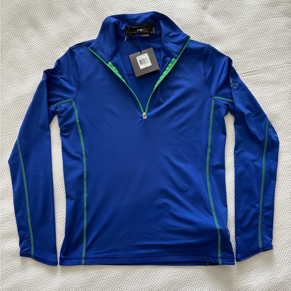 Ralph Lauren RLX Blue Golf Jacket with Lime Green Trim size S